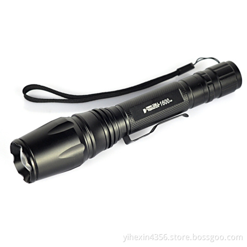 Police LED Flashlight Focus Torch With Charger and 18650 Battery